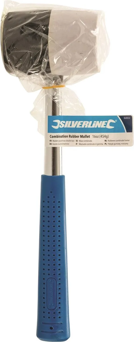 Silverline Rubberen Combinatiehamer 454g - Stalen Schacht - afbeelding 6 van 6