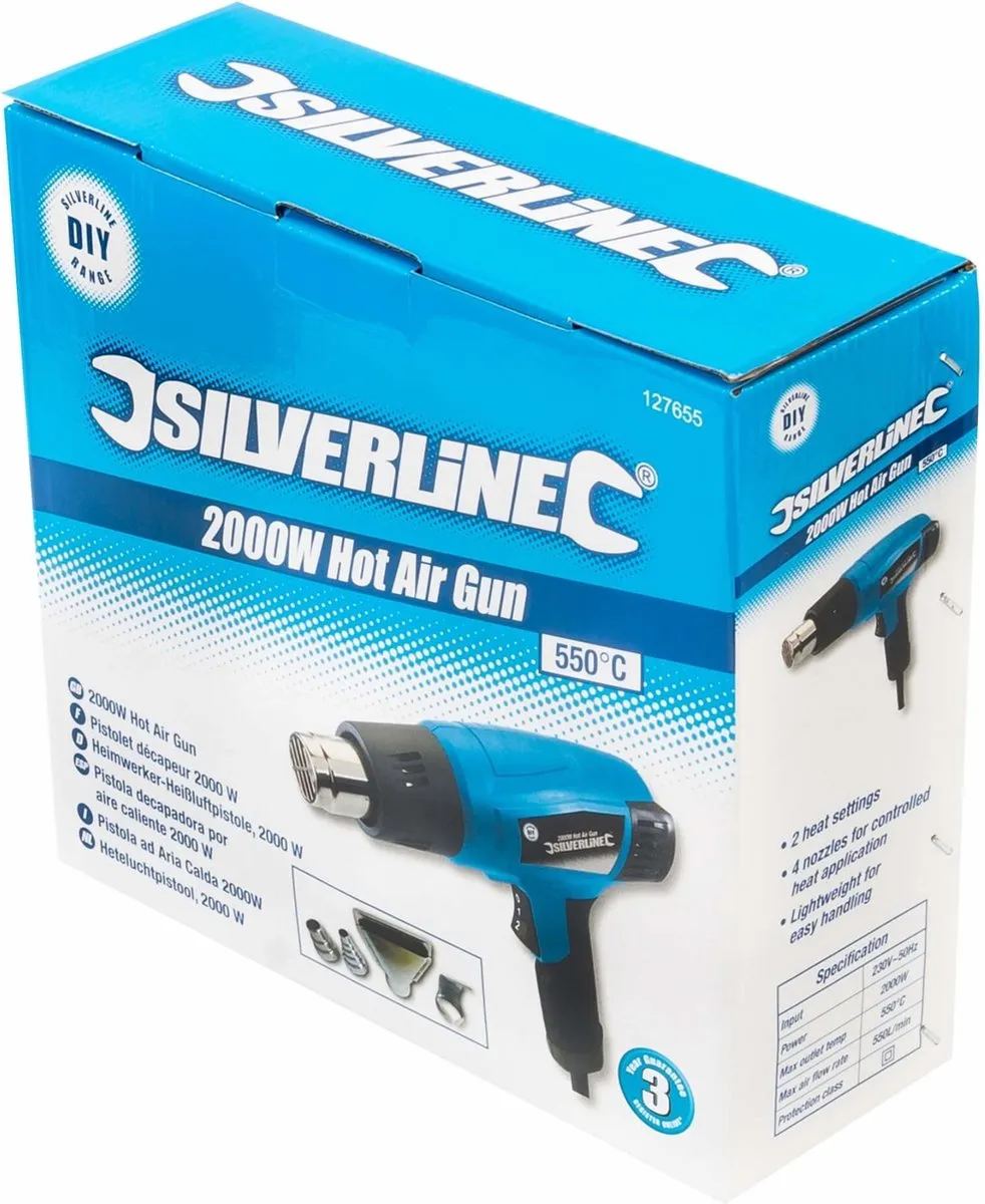 Silverline Heteluchtpistool 2000W 127655