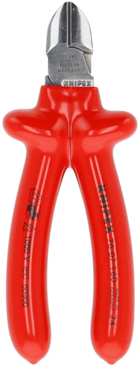 Knipex 70 07 160 Zijsnijtang 160mm - VDE S - Zwart