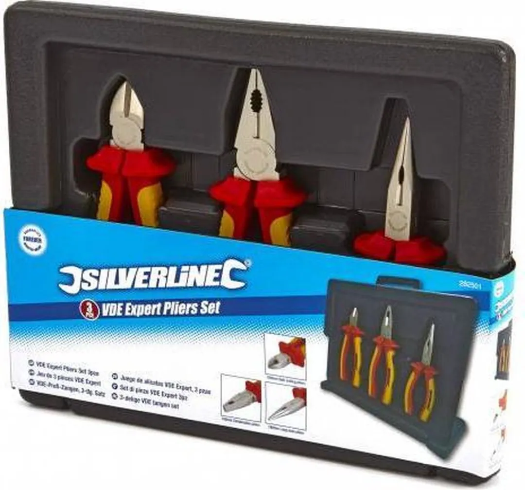 Silverline Tangen Set 3-delig - VDE Oranje/Zwart