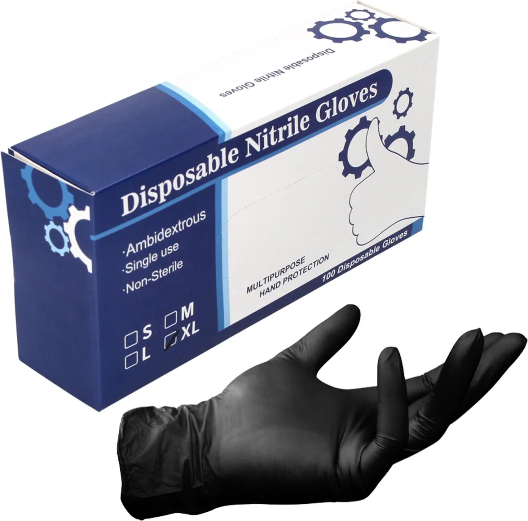 Toolbrothers Nitril Handschoenen XL - 100 Stuks Zwart - afbeelding 6 van 6
