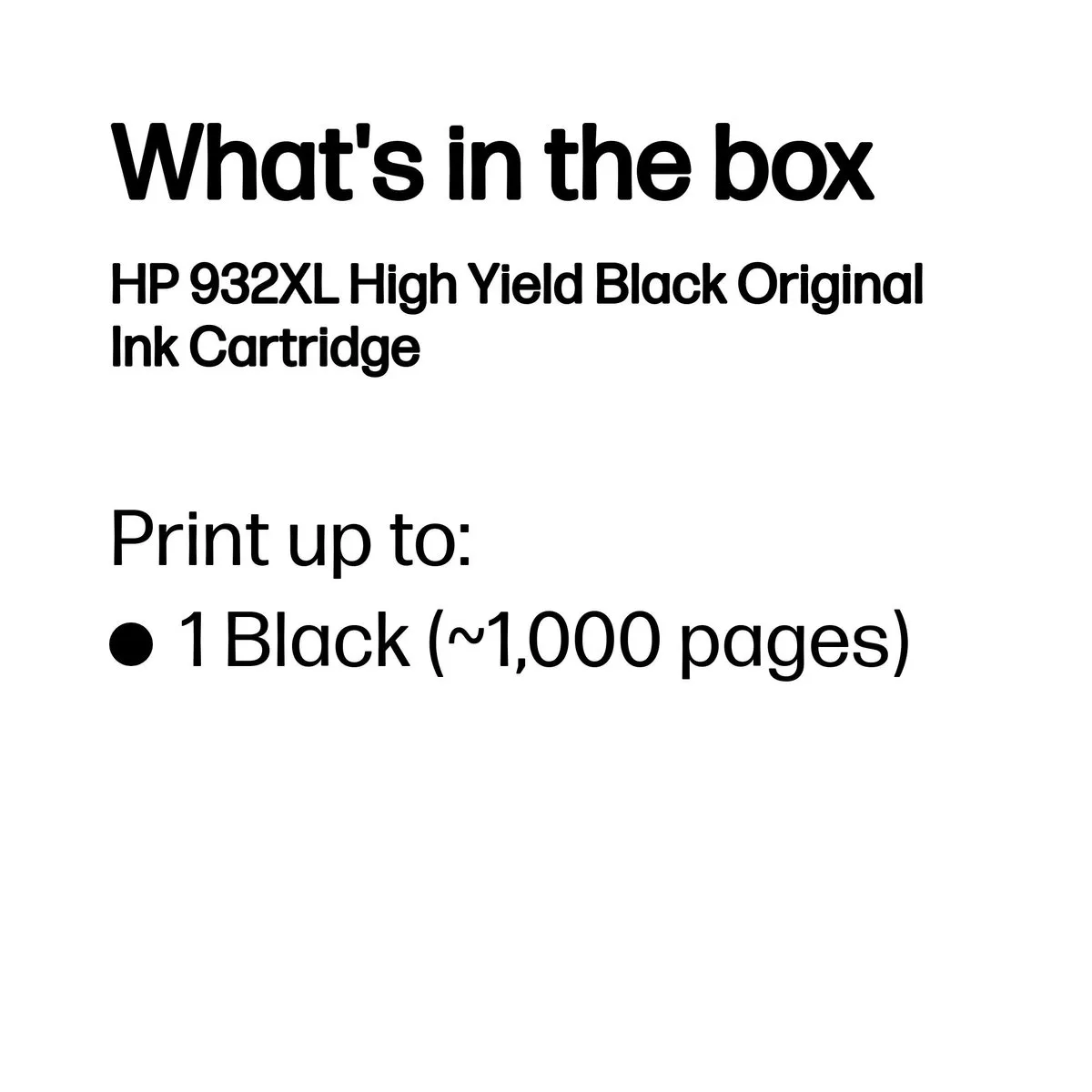 HP 932XL Inktcartridge Zwart - 1000 pagina's