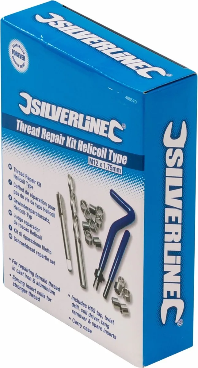 Silverline Schroefdraad Reparatieset M12x1.75mm - 15 Stuks
