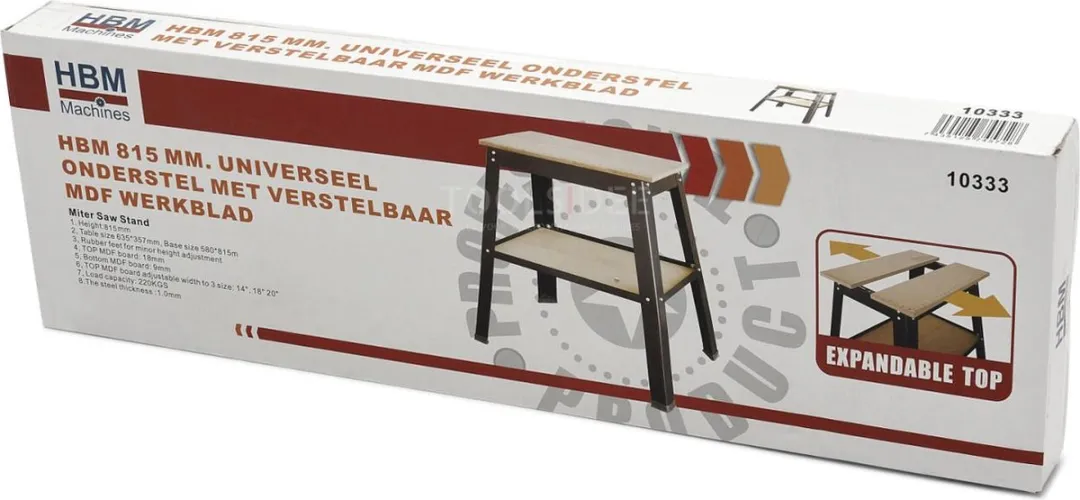 HBM Machines Universeel Onderstel 790mm - MDF Werkblad