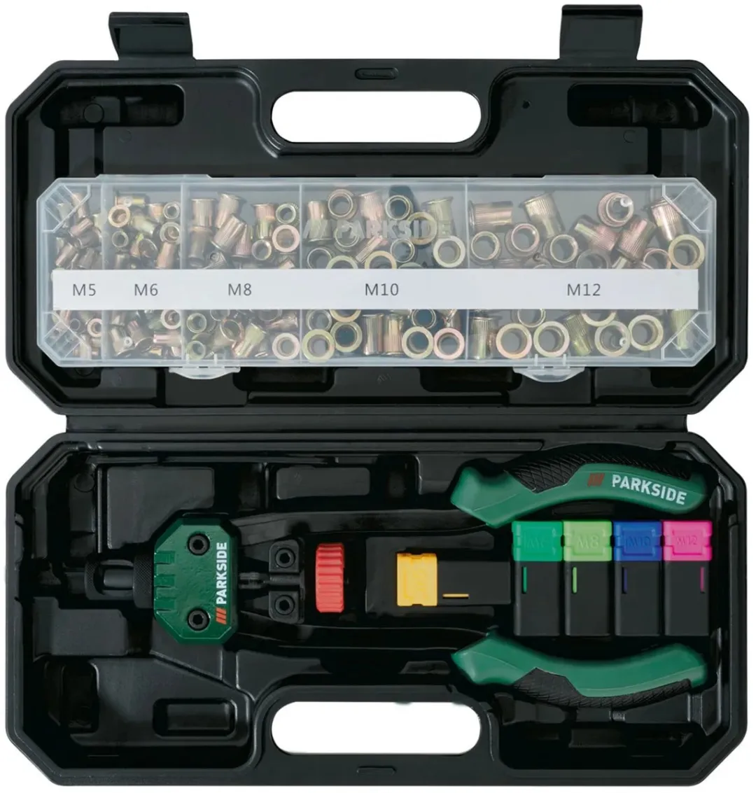 PARKSIDE Klinkmoertang 33cm - Groen/Zwart - 150 Moeren