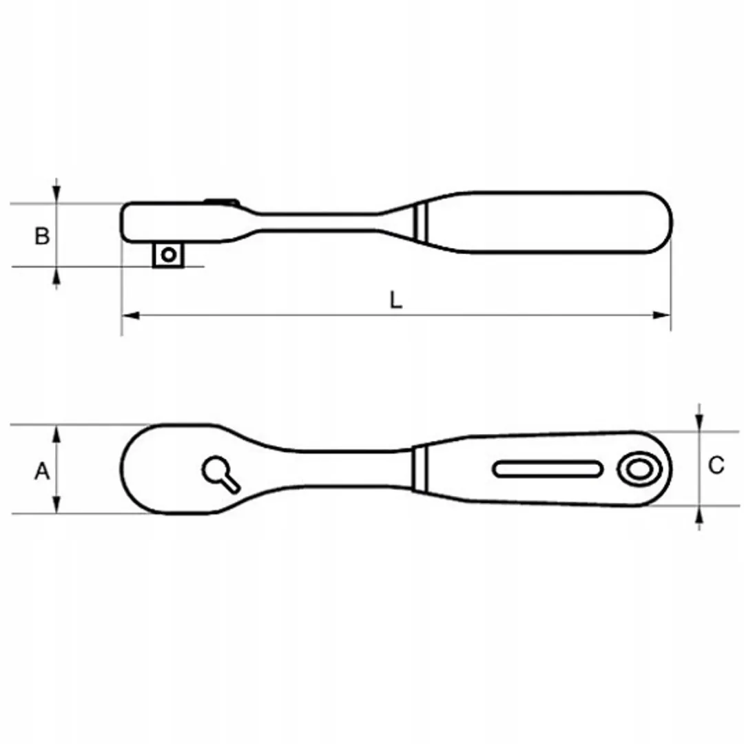Bahco Ratelsleutel 1/2" 60 Tanden 250mm - afbeelding 2 van 3