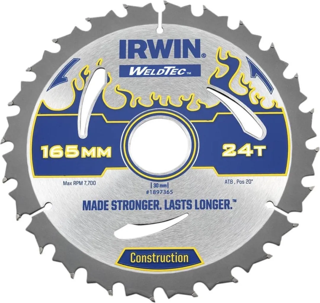 Irwin Weldtec Cirkelzaagblad 165mm 24T