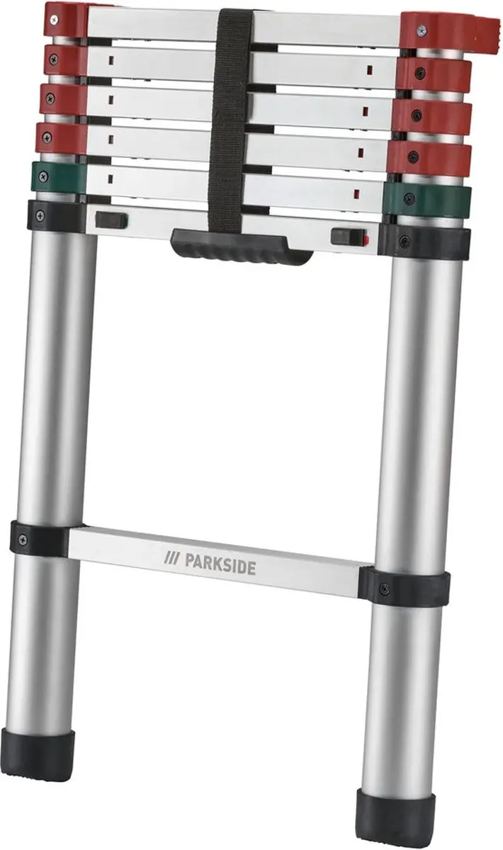 Parkside Telescopische Aluminium Ladder 200cm - 7 Treden - Soft-close