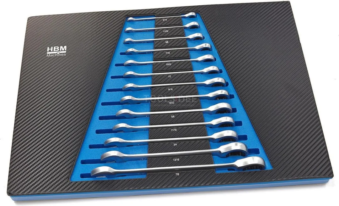 HBM 13-delige Steeksleutelset INCH - 27mm - Carbon Foam Inlay