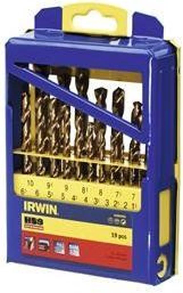 Irwin HSS Metaalboren 19-delig 1,0-10,0mm Titanium