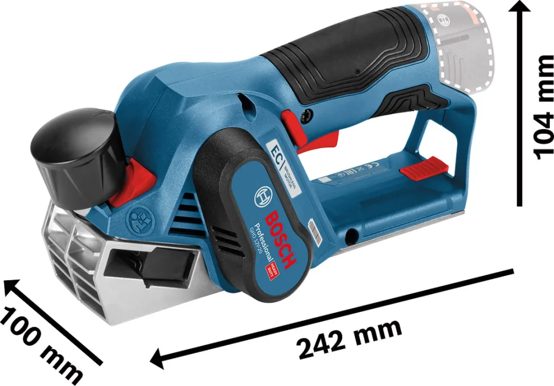 Bosch Professional GHO 12V-20 Schaafmachine - met L-BOXX