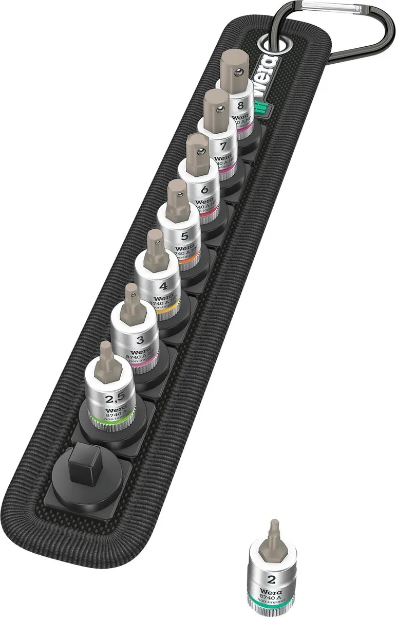 Wera 05003881001 Zyklop Bitdoppenset 8-delig - 1/4" - Inbus