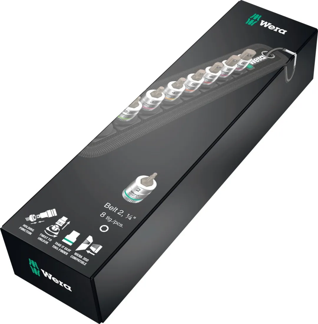 Wera 05003881001 Zyklop Bitdoppenset 8-delig - 1/4" - Inbus