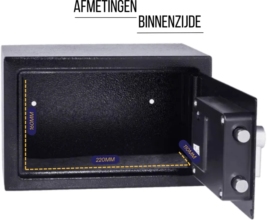 Yale Elektronische Kluis YSV/170/DB2 Mini - 4.2L - Zwart