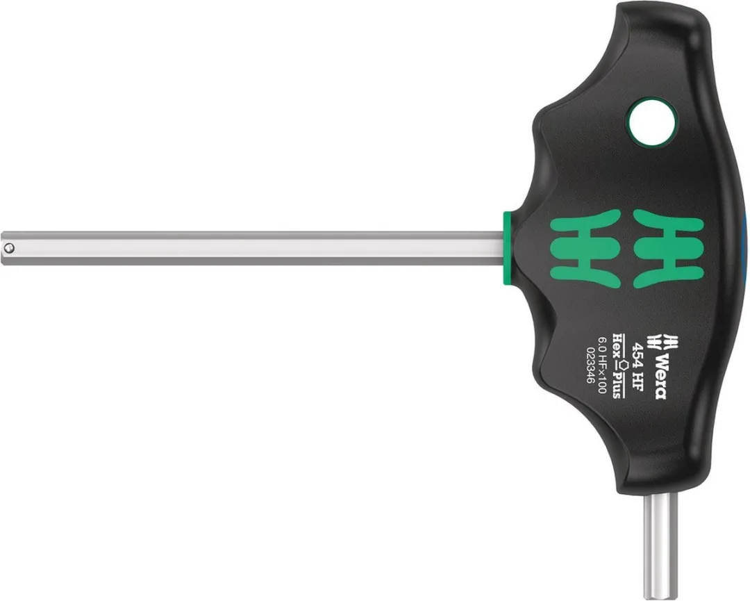 Wera 05023346001 Hex-Plus HF T-greep Zeskant-Schroevendraaier 6x100mm