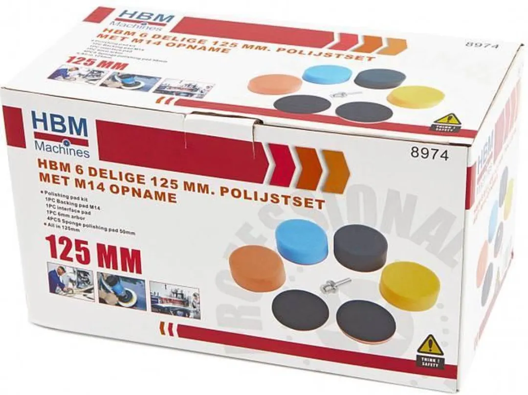 Silverline Klittenband Schuim Polijstset 6-delig 150x50mm