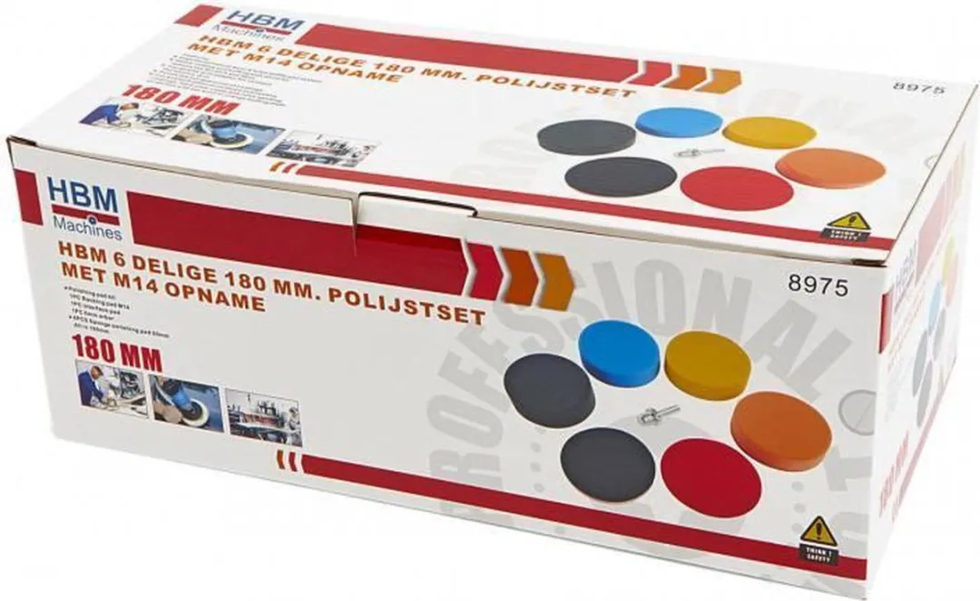 Silverline Klittenband Schuim Polijstset 6-delig 150x50mm