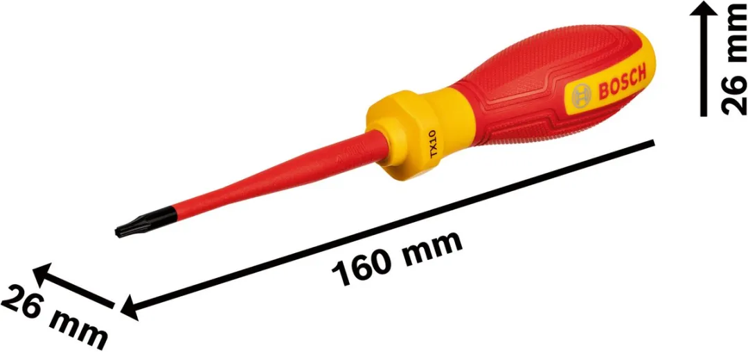 Bosch Professional TX 10 VDE Schroevendraaier - Geel/Rood