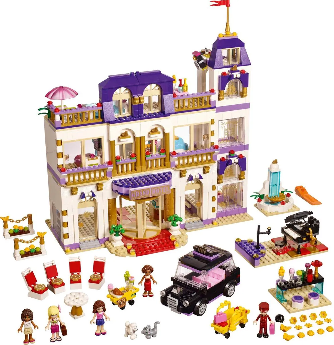 LEGO Friends Grand Hotel 41101 - 1552 Stukken - 5 Minifiguren - Paars