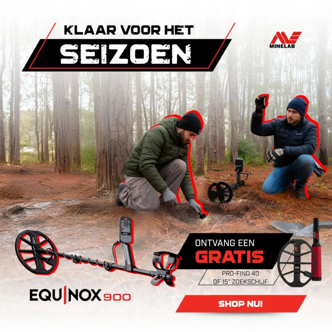 Minelab EQUINOX 900 Metaaldetector - 28cm Zoekspoel - Grijs/Zwart