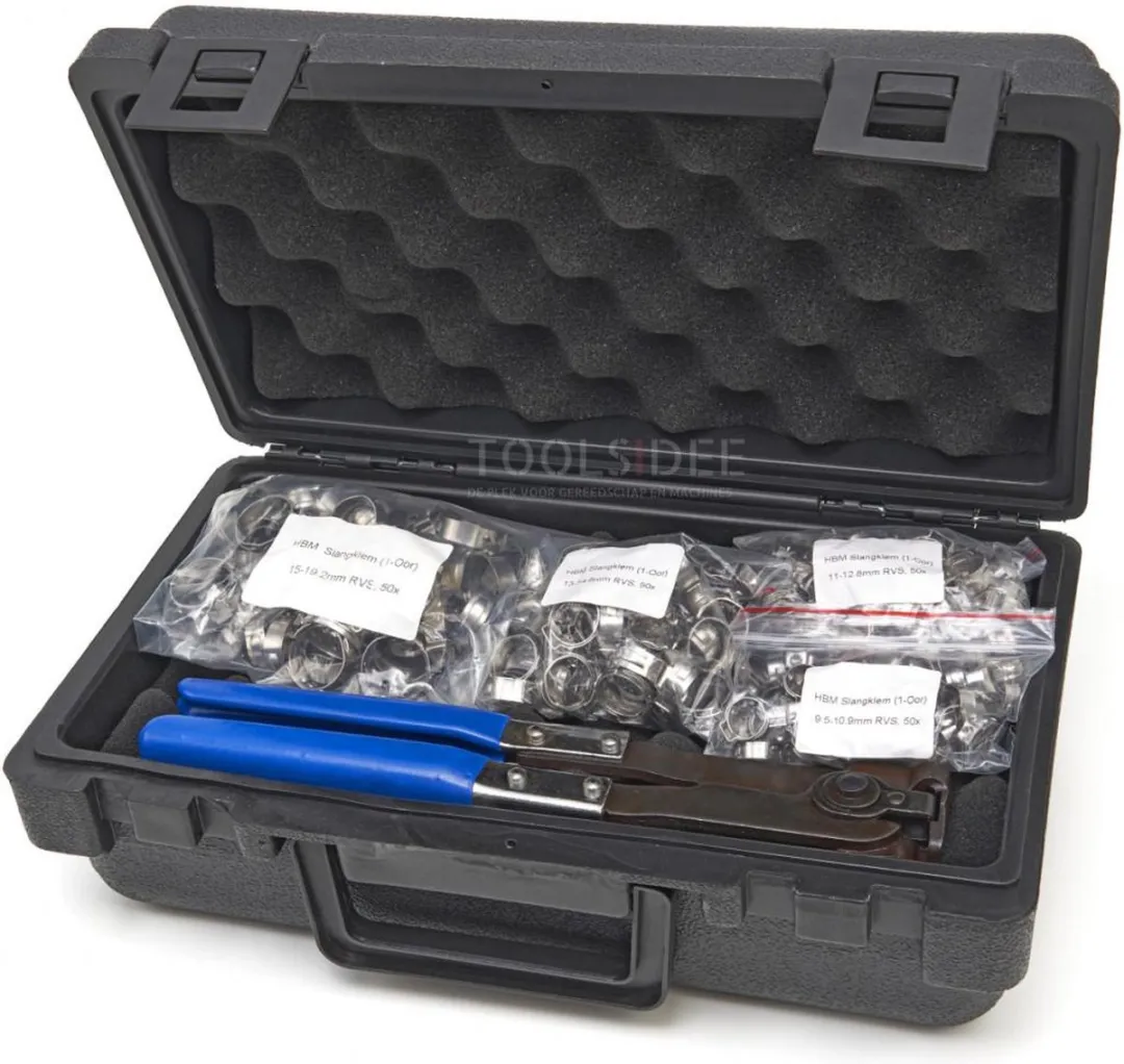 HBM 202 Slangenklem Assortiment - 1 Stuk - Inclusief Tang