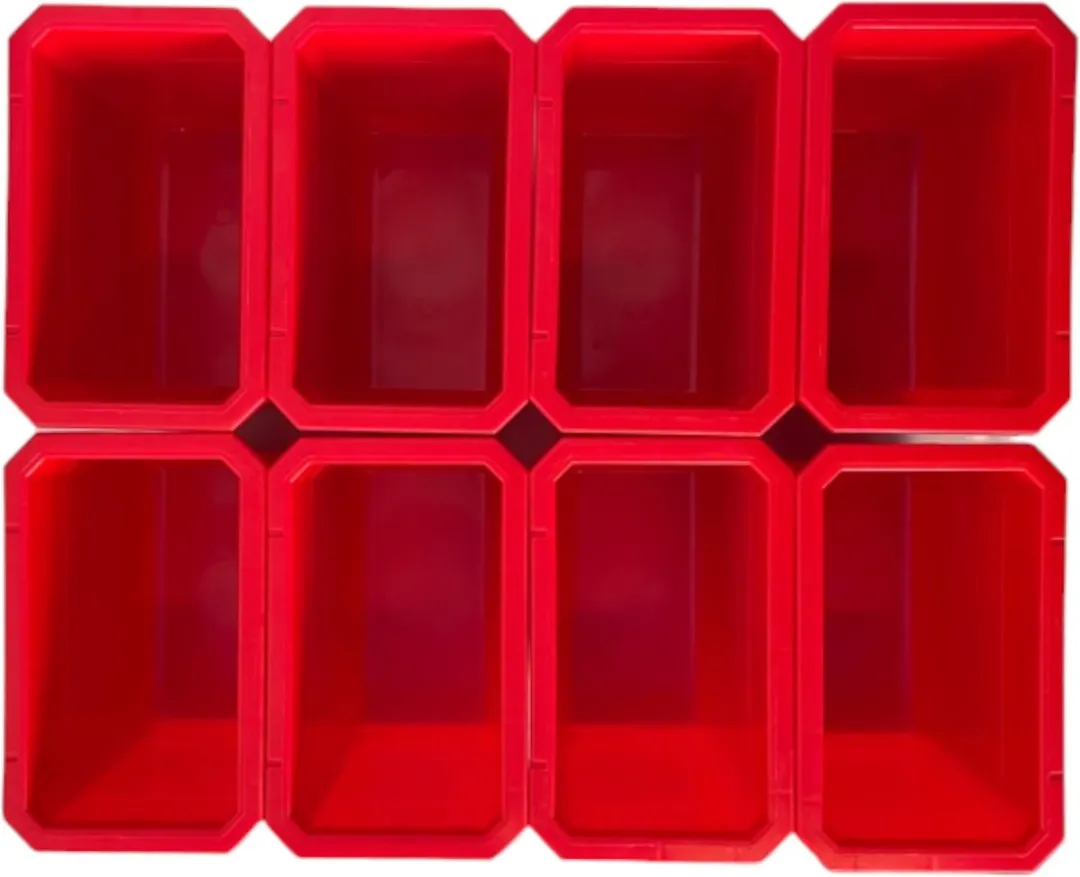 Toolbrothers RHINO Containerset Nr. 2 Werkplaatswand - 8 Bakken 113x64x92mm - Rood/Zwart - afbeelding 5 van 6