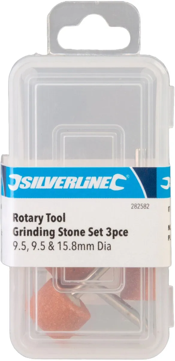 Silverline Slijpstenen Set 3-delig Ø9/10/15mm