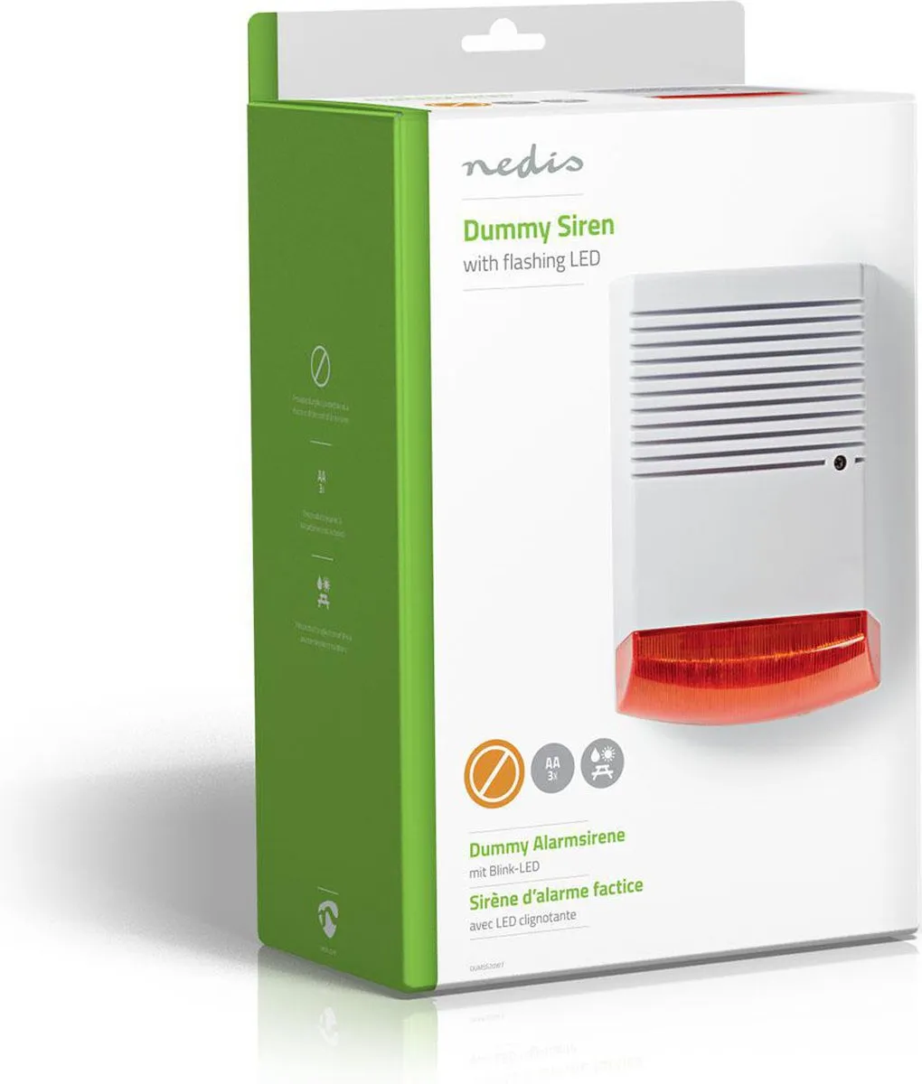 Nedis Dummy Beveiligingsalarm DUMSS20WT - IP44 - Oranje/Wit - afbeelding 6 van 6