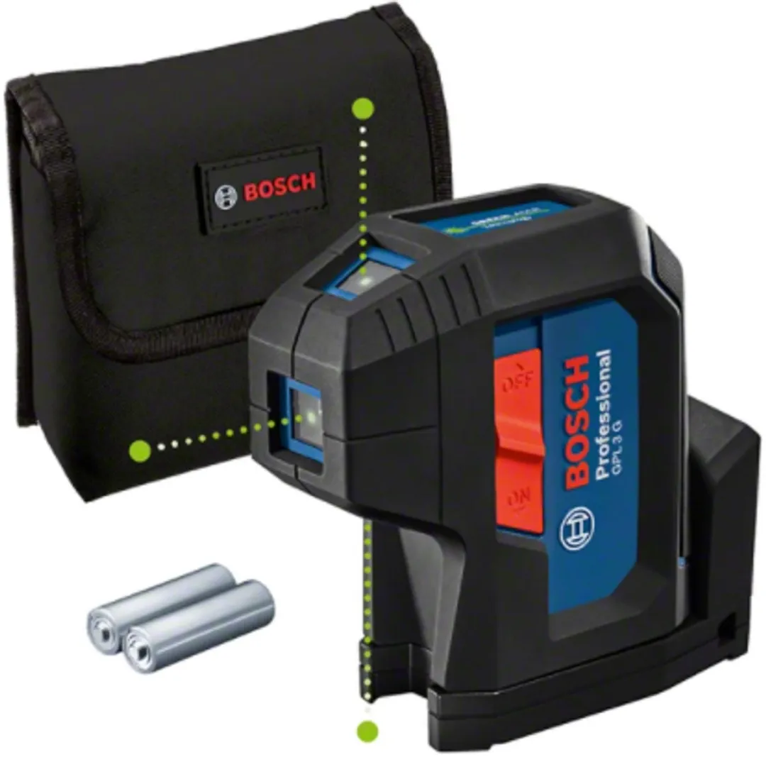 Bosch Professional GPL3G Puntlaser - 3 Libellen - Groen/Zwart