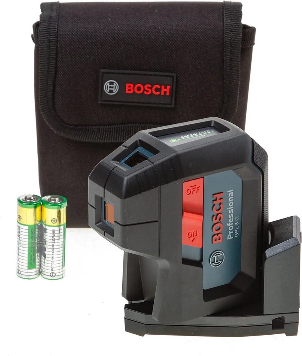 Bosch Professional GPL3G Puntlaser - 3 Libellen - Groen/Zwart