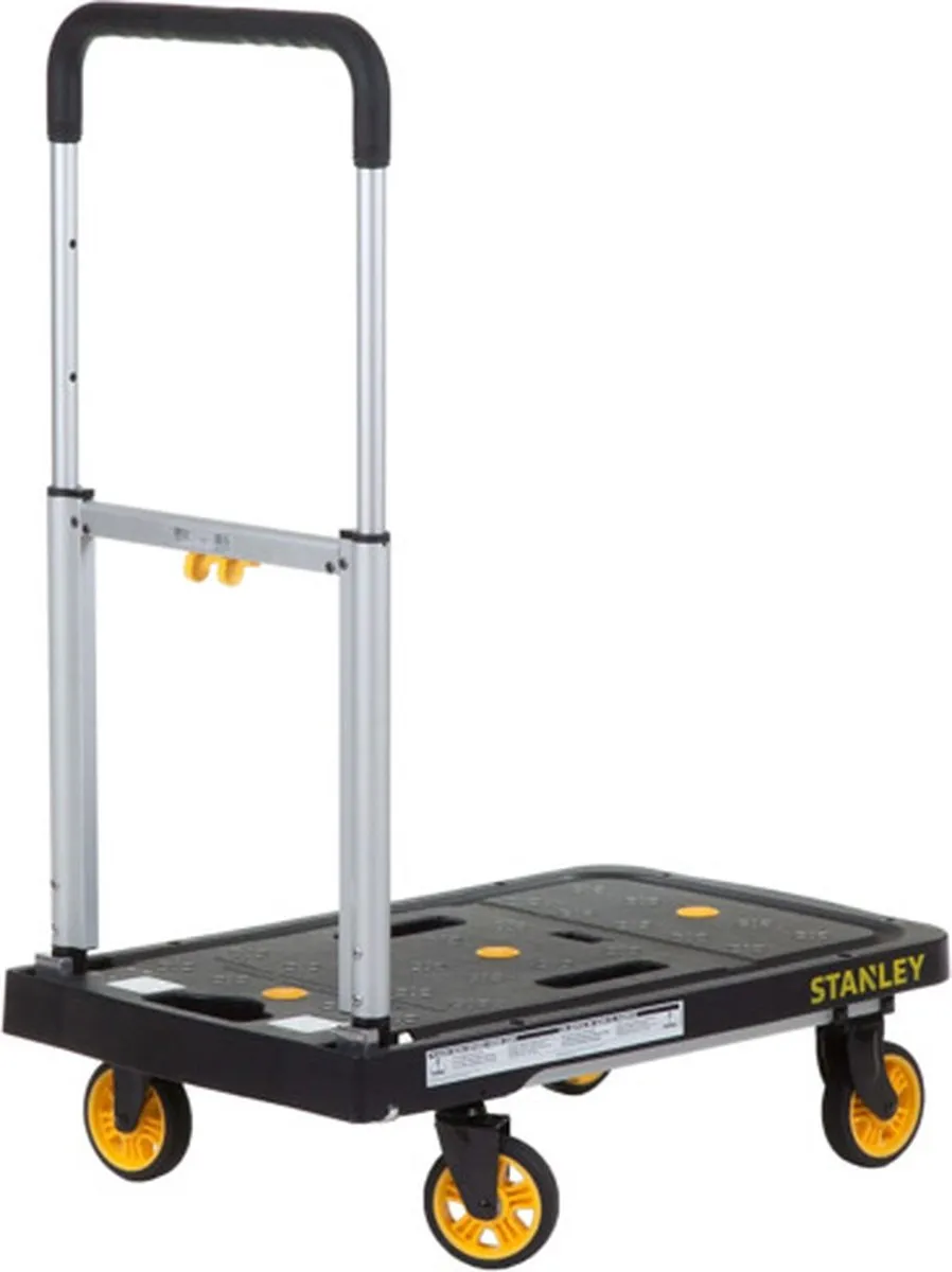 Stanley Opvouwbare Platformwagen - 120kg - Zwart/Geel