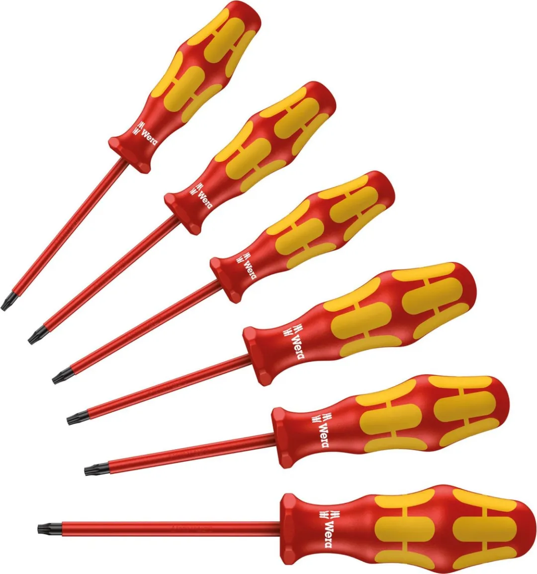 Wera Kraftform 100 VDE Torx Schroevendraaierset 6-delig - Geel/Rood