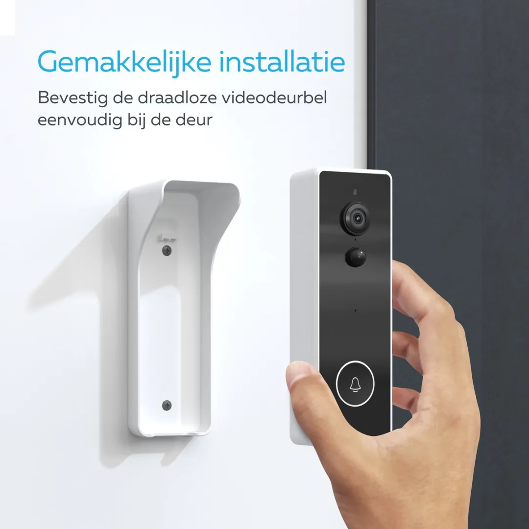Calex 5501000800 Slimme Deurbel met Camera 2K - Wit