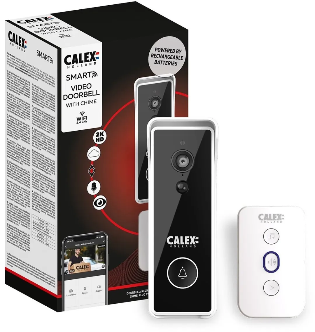 Calex 5501000800 Slimme Deurbel met Camera 2K