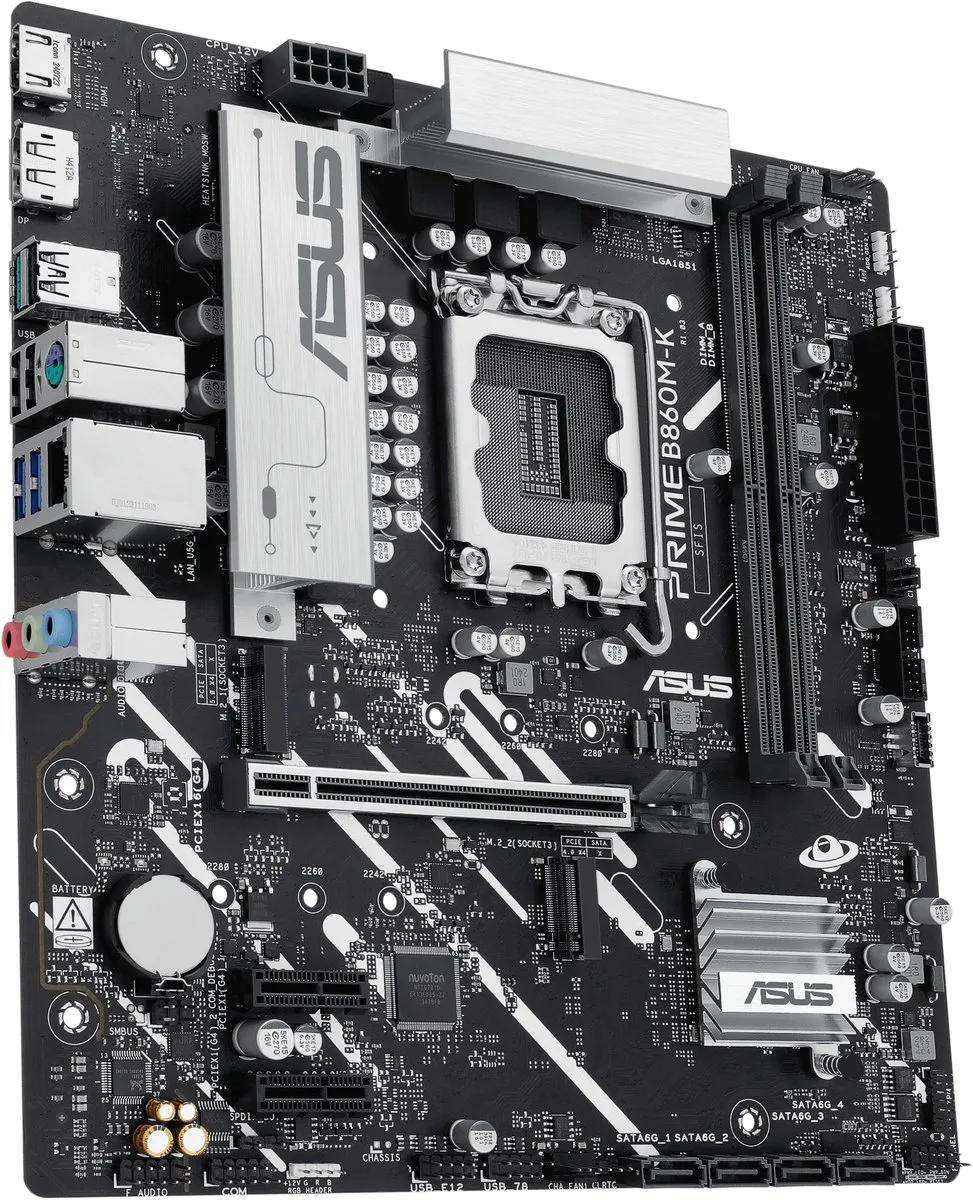 ASUS PRIME B860M-K Micro-ATX Moederbord - Intel B860 LGA 1851