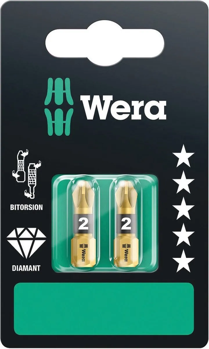 Wera 855/1 BDC Pozidriv Bit PZ1x25mm