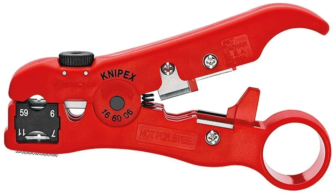 Knipex 16 60 06 SB Isolatiegereedschap Coax/Datakabel
