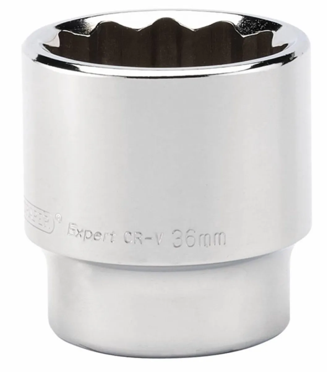 Draper Expert 1/2" Vierkante Drive Hi-Torq 12-Punts Steeksleutel - Zilver