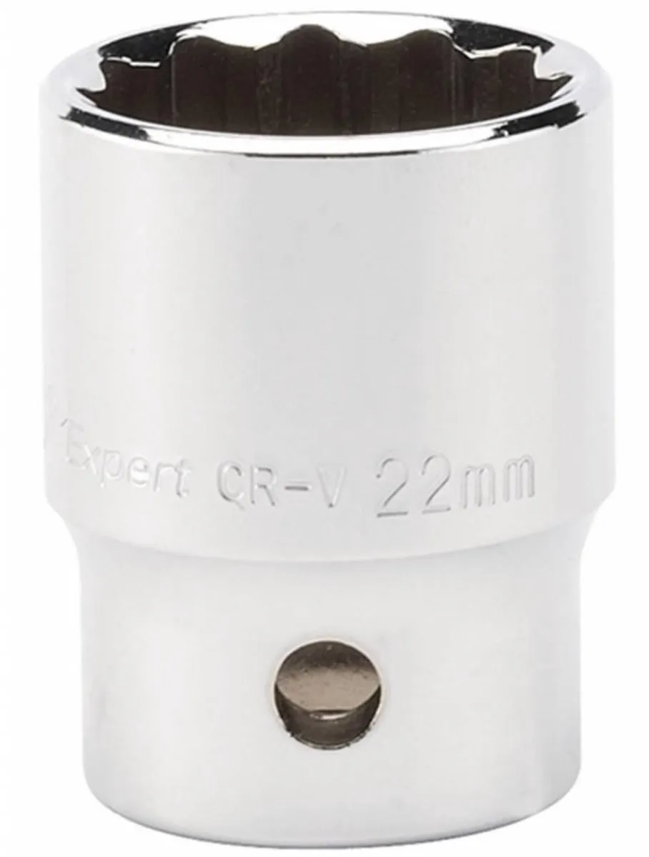 Draper Expert 1/2" Vierkante Drive Hi-Torq 12-Punts Steeksleutel - Zilver