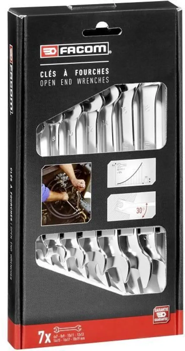 FACOM Set van 7 Steeksleutels - Inch