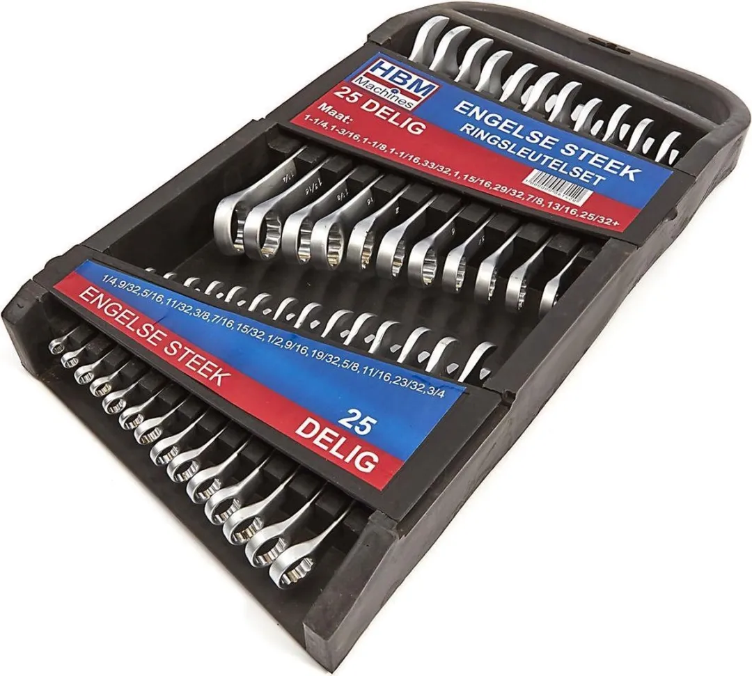 HBM 6426 Ringsleutelset 25-delig - 1/2" tot 1-1/8"