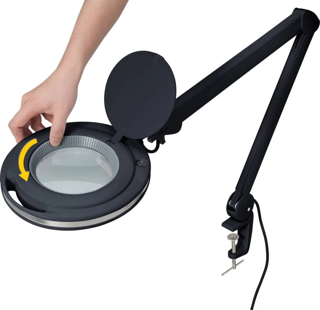 TOOLCRAFT TO-7173474 LED-loeplamp 8 W met klemhouder Vergrotingsfactor=1.75 x 127 mm Energielabel 2021 F (A - G)