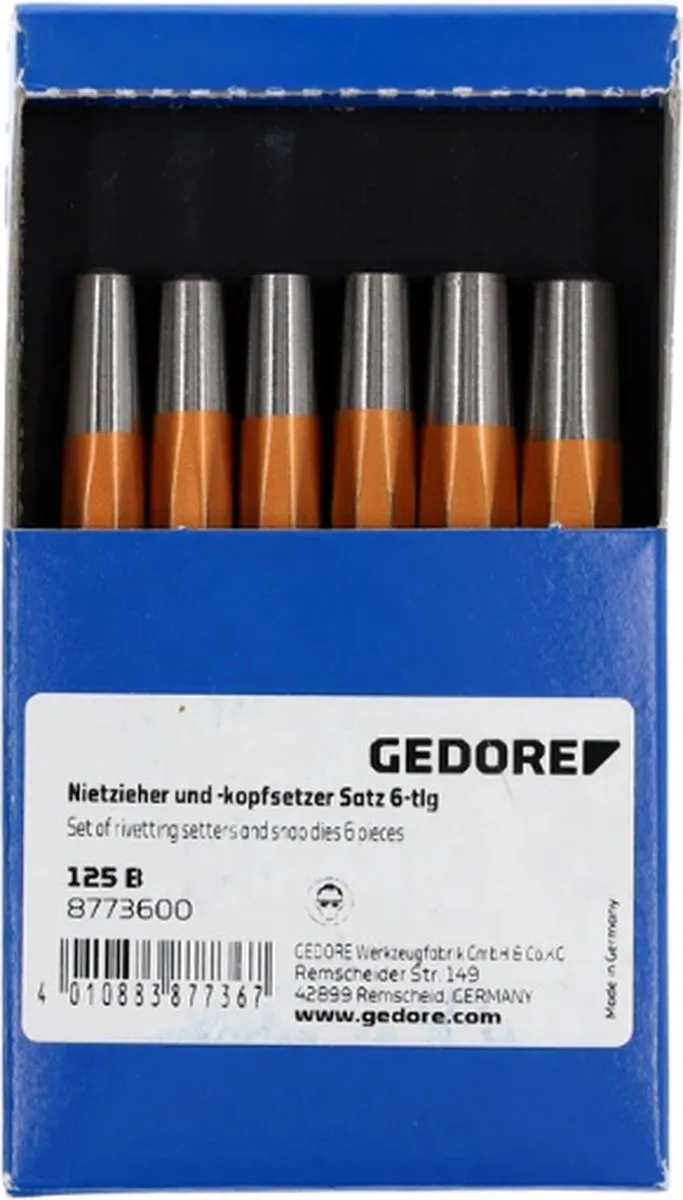 Gedore 125 B Snapper-doppelset 6-delig - 8773600