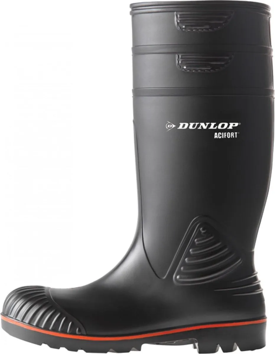 Dunlop Acifort Zwart Knielaarzen S5 - Heren 48