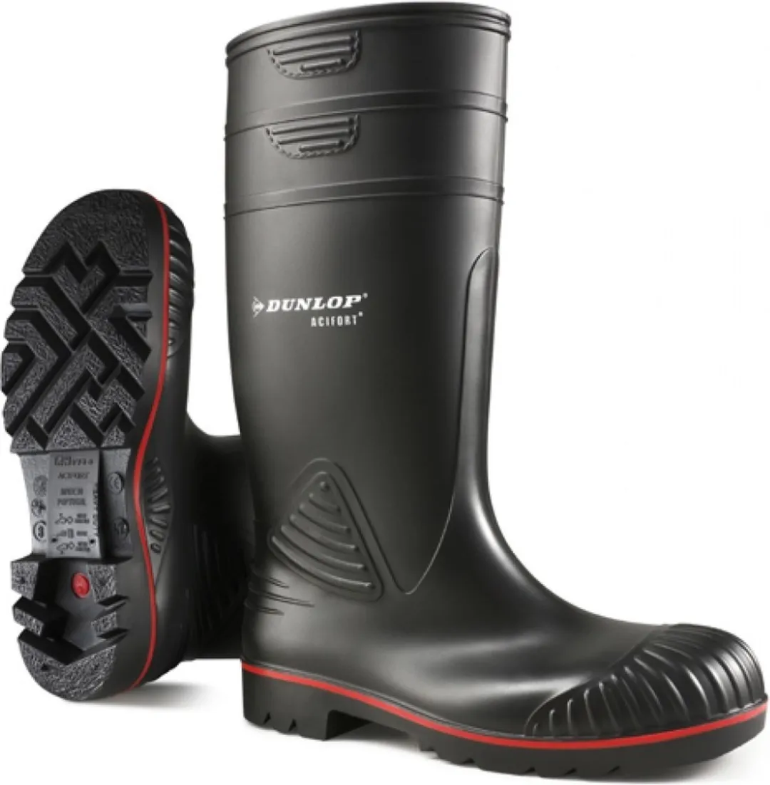 Dunlop Acifort Zwart Knielaarzen S5 - Heren 48