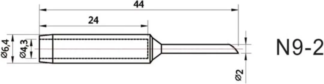Velleman BITC220/2 Reserve Soldeerpunt 2mm - Afgeschuind