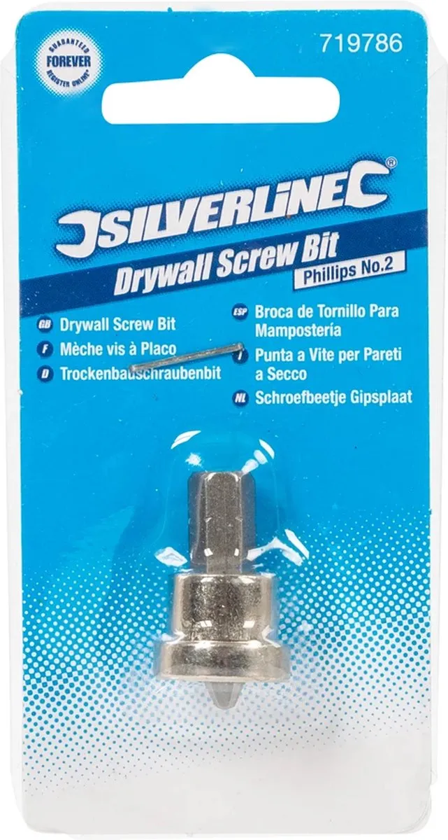 Silverline Gipsplaat Schroefbit PH2 719786 - Chroom-vanadiumstaal