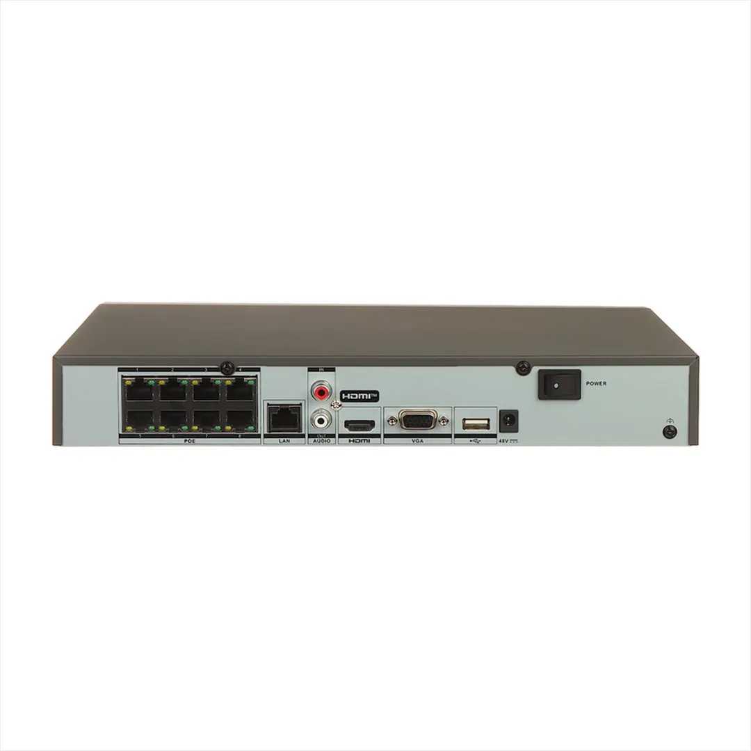Hikvision DS-7608NXI-K1/8P NVR - 8 Kanalen PoE AcuSense - Zwart