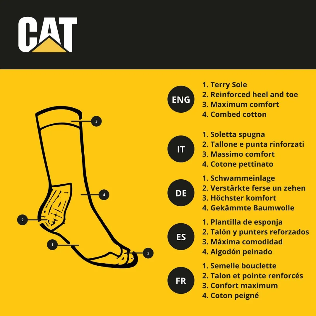 Caterpillar Premium Werksokken 12 Paar - Kuithoogte - Blauw
