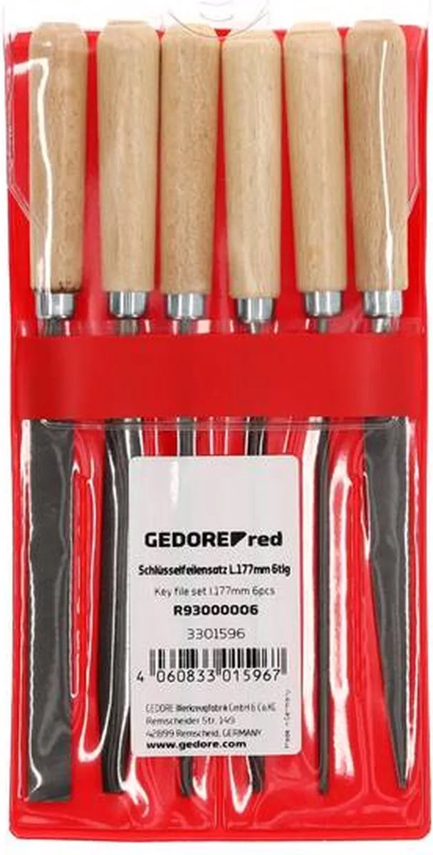 Gedore RED R93000006 Sleutelvijlenset - 6-delig